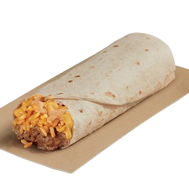Cheesy Bean and Rice Burrito