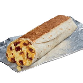 Cheesy Toasted Breakfast Burrito Bacon