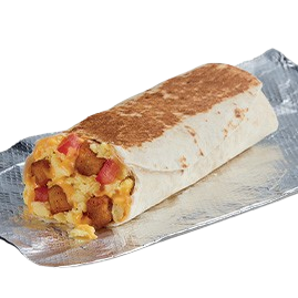 Cheesy Toasted Breakfast Burrito Potato